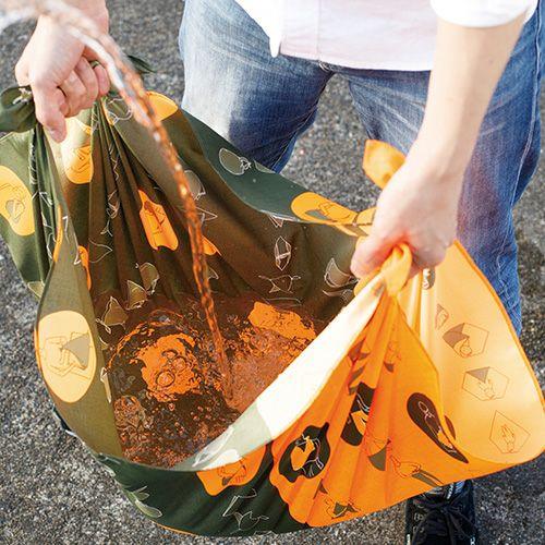 Water-repellent Rescue Green 12 ways to use Furoshiki 100cm x 100cm - Nagamochi Shop