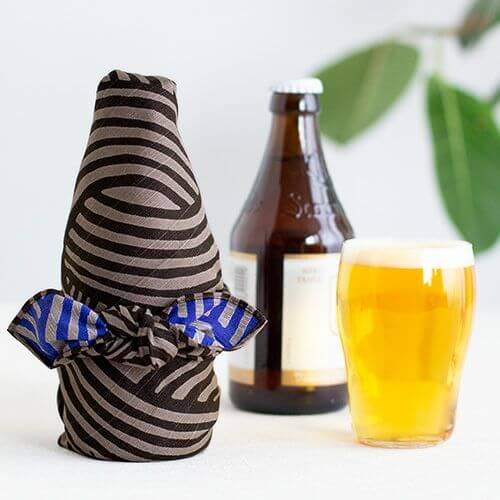 Reversible Furoshiki (Knot Dark Gray/Blue) 48cm x 48cm - Nagamochi Shop