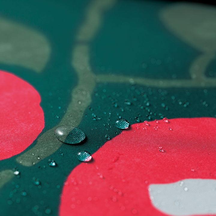 Camellia Green by Yumeji Takehisa / Water-repellent Art Furoshiki 100 x 100cm - Nagamochi Shop