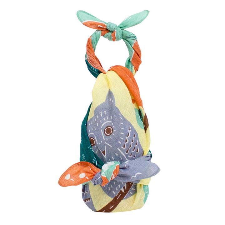 Art Furoshiki (Owl Green) 50cmx50cm - Nagamochi Shop