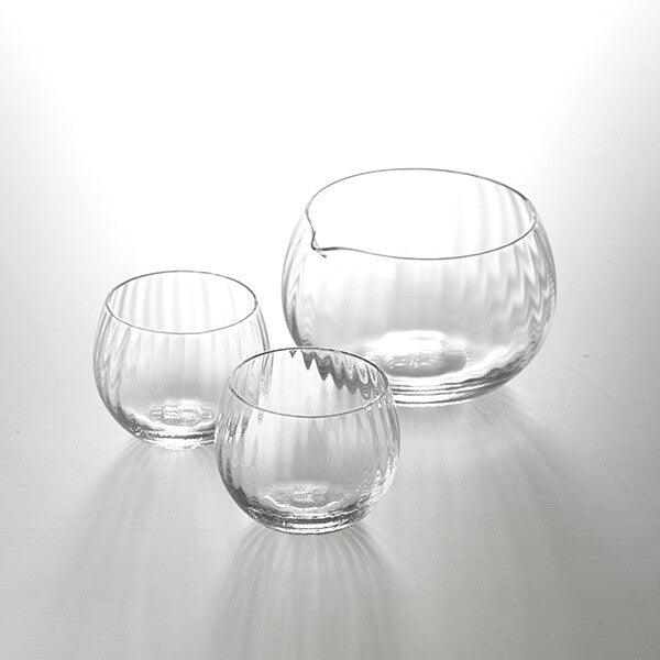 Japanese Glass Sake Set "Mai" | Made in Tokyo Japan - Nagamochi Shop
