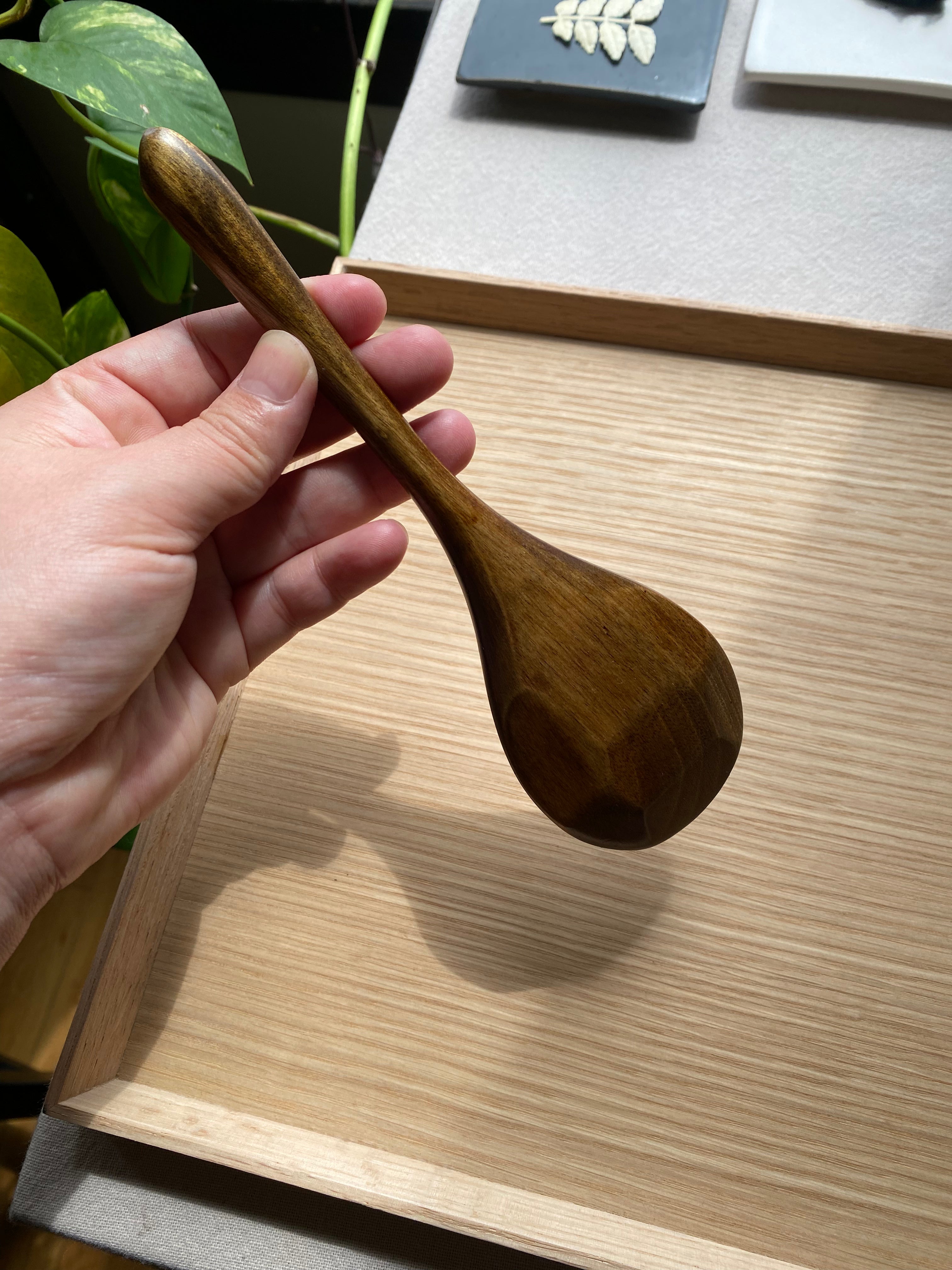 Wooden lacquerware rice scooper (Shamoji) - Nagamochi Shop
