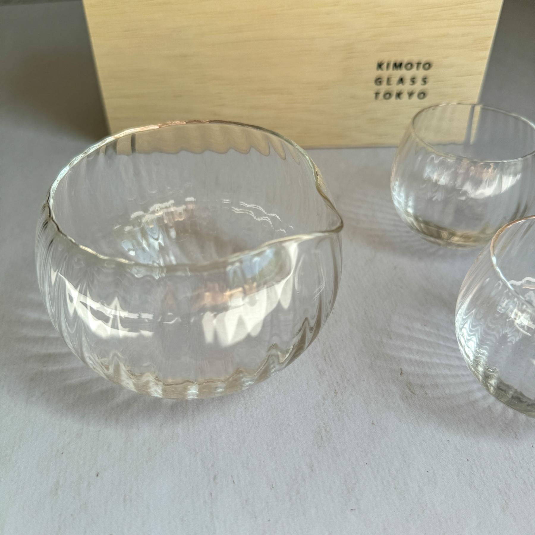 Japanese Glass Sake Set "Mai" | Made in Tokyo Japan - Nagamochi Shop