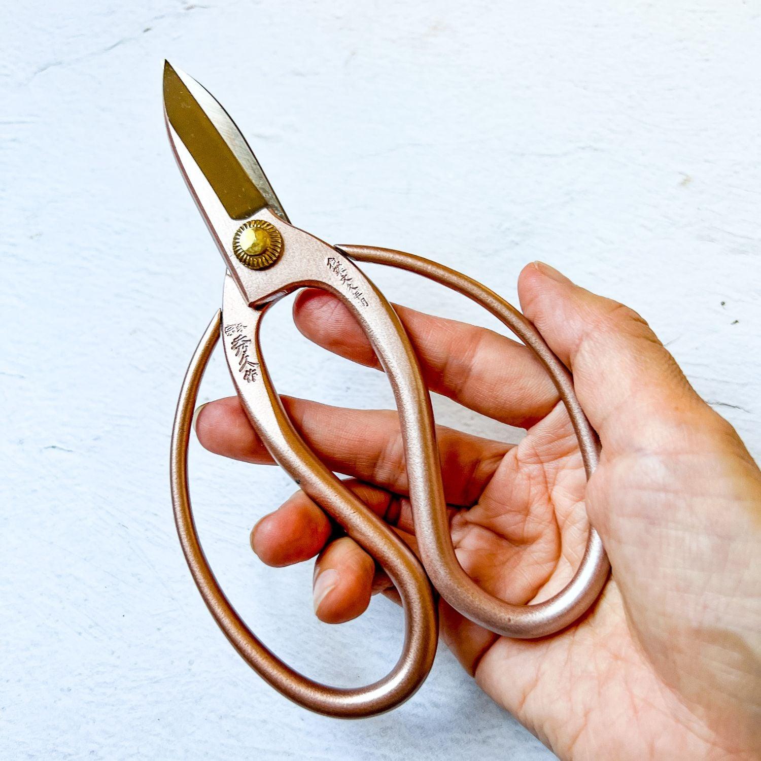 Rose Gold Flower Shears by Toyama Hamono - Nagamochi Shop