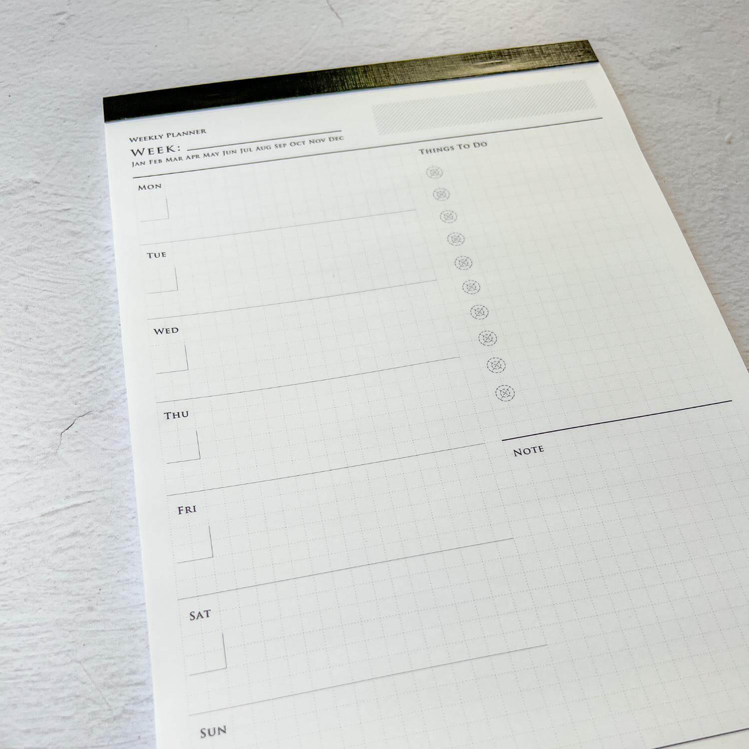 Weekly Planner A5 Notepad - Nagamochi Shop