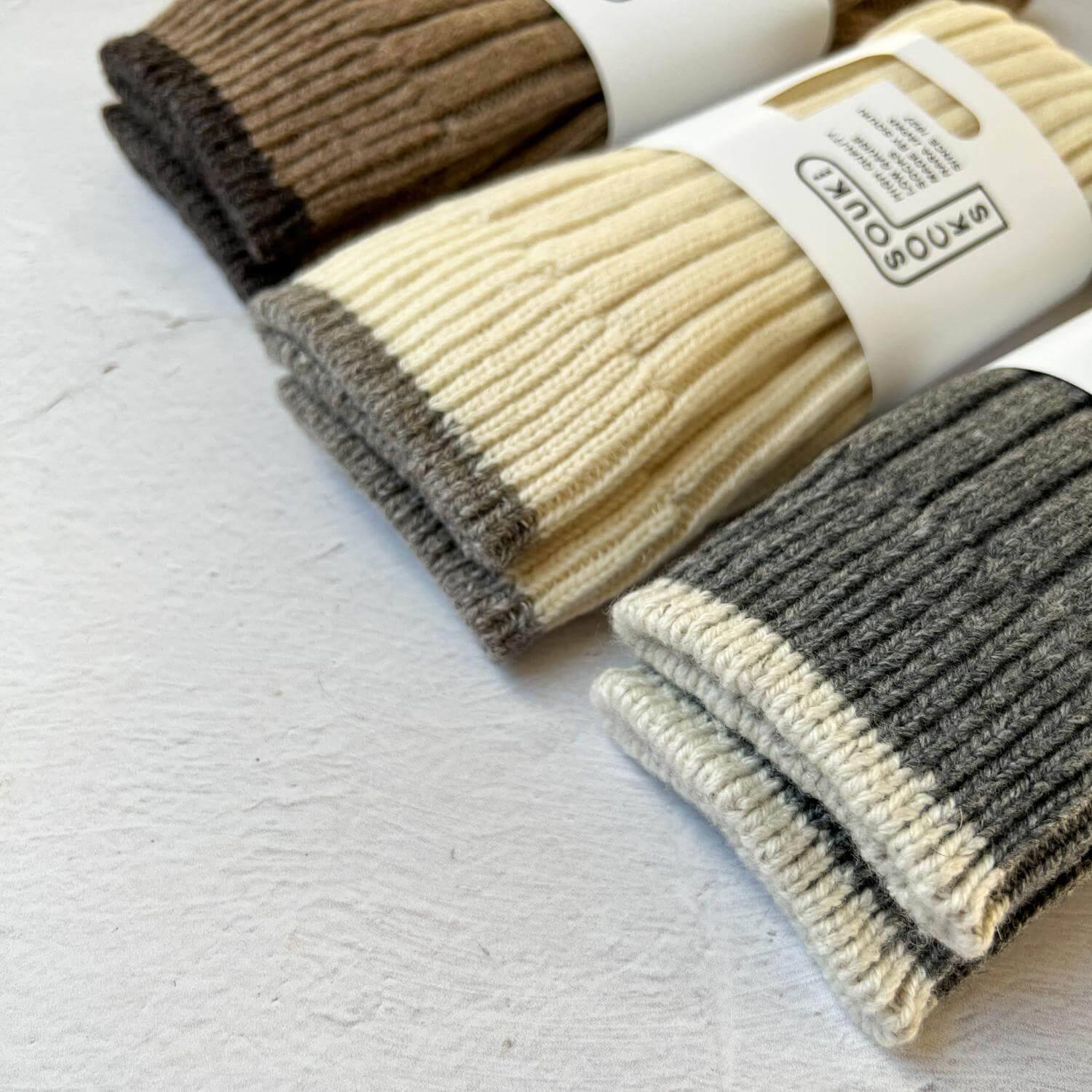 Quality Low Gauge Wool Socks Made in Nara Japan - Nagamochi Shop