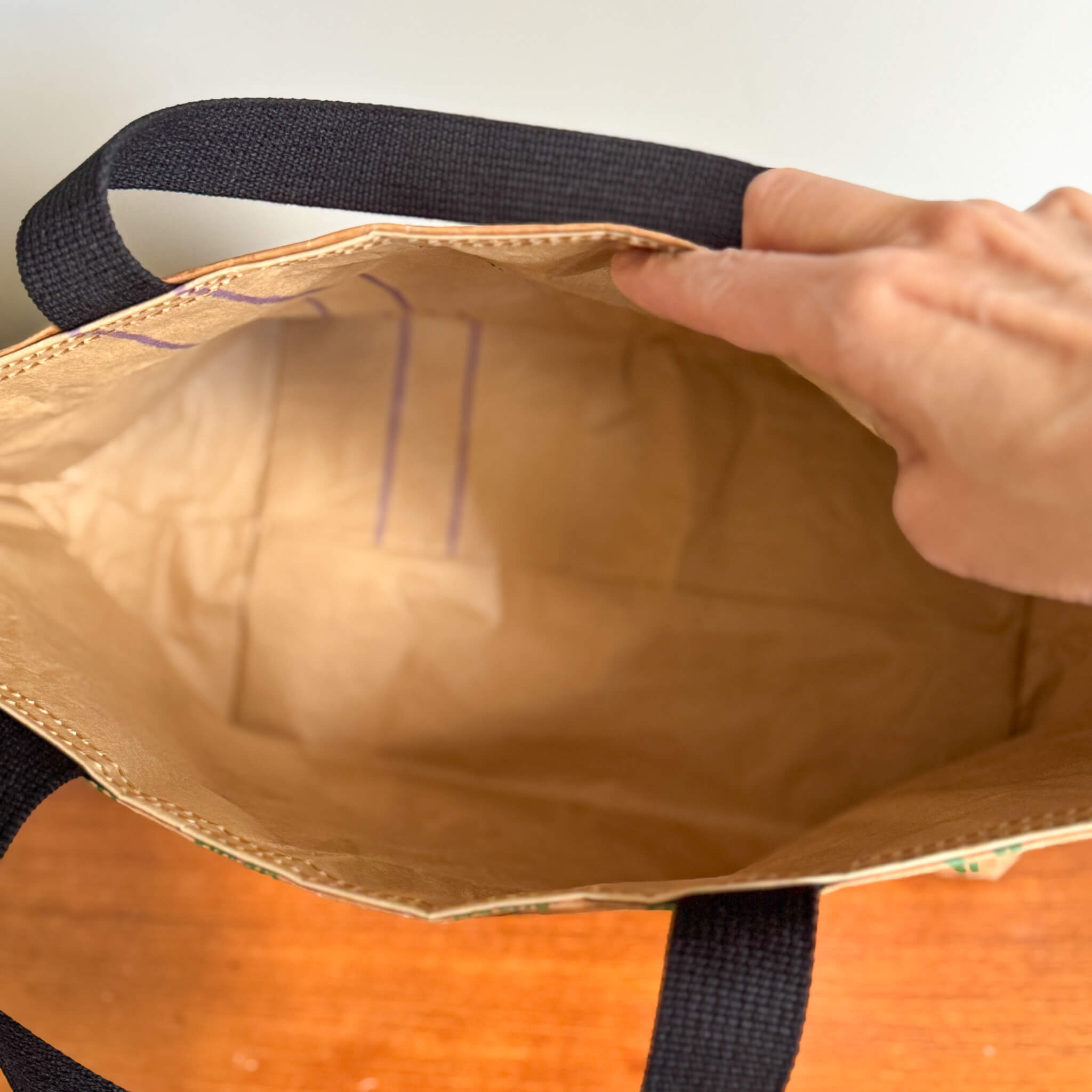 Handbag Made from Recycled Japanese Rice Bag