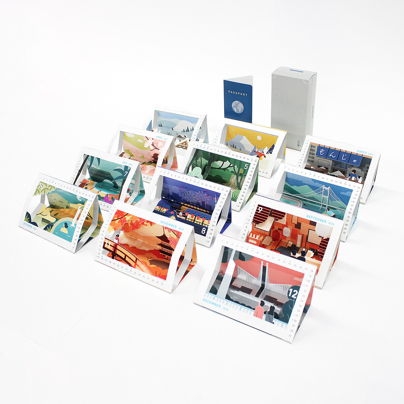 The Next Journey Japan Trip Pop-Up Desk Calendar - Nagamochi Shop