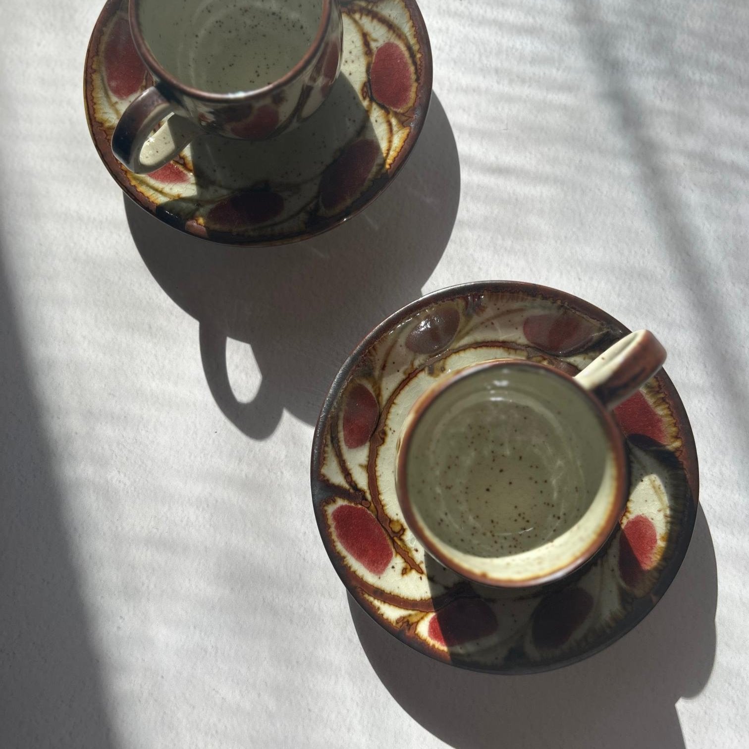 Vintage Ceramic Coffee Cup and Saucer - Nagamochi Shop