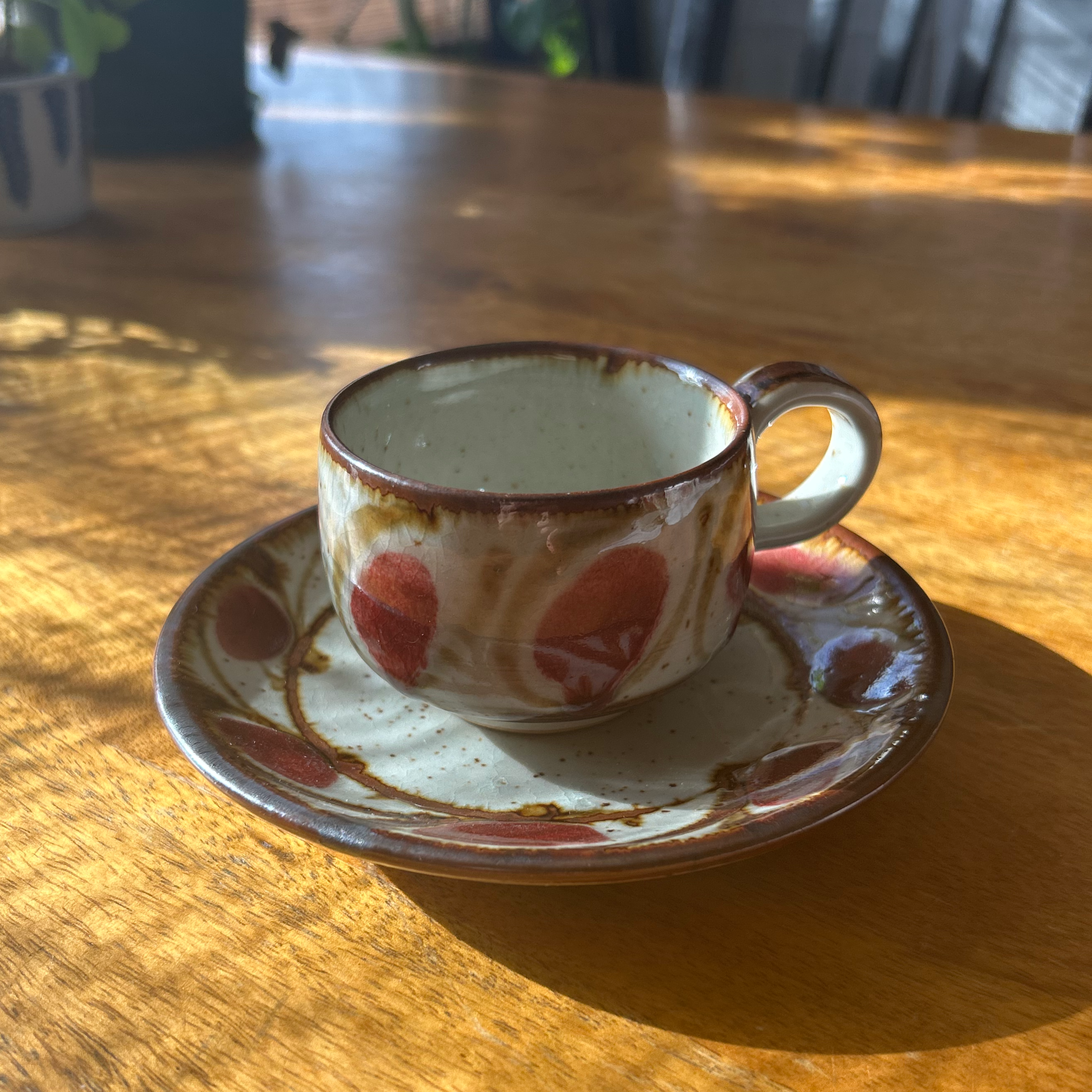 Vintage Ceramic Coffee Cup and Saucer - Nagamochi Shop