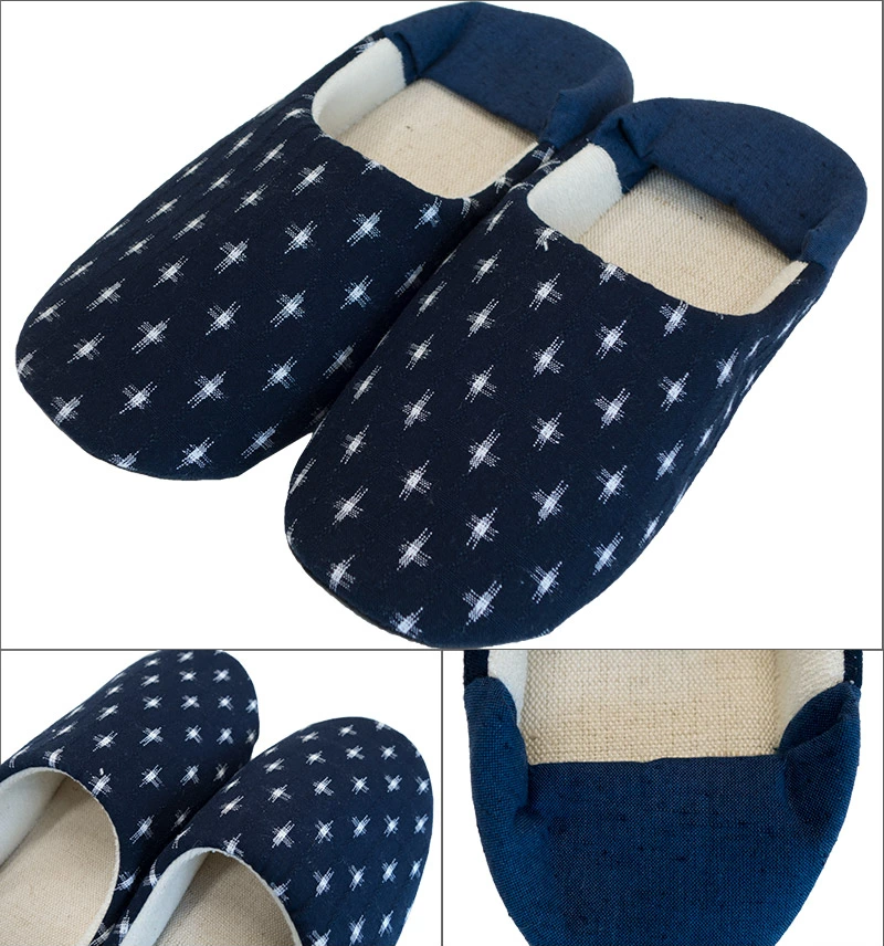 Kurume Fabric Room Slippers (24–26 cm) | Babouche Style
