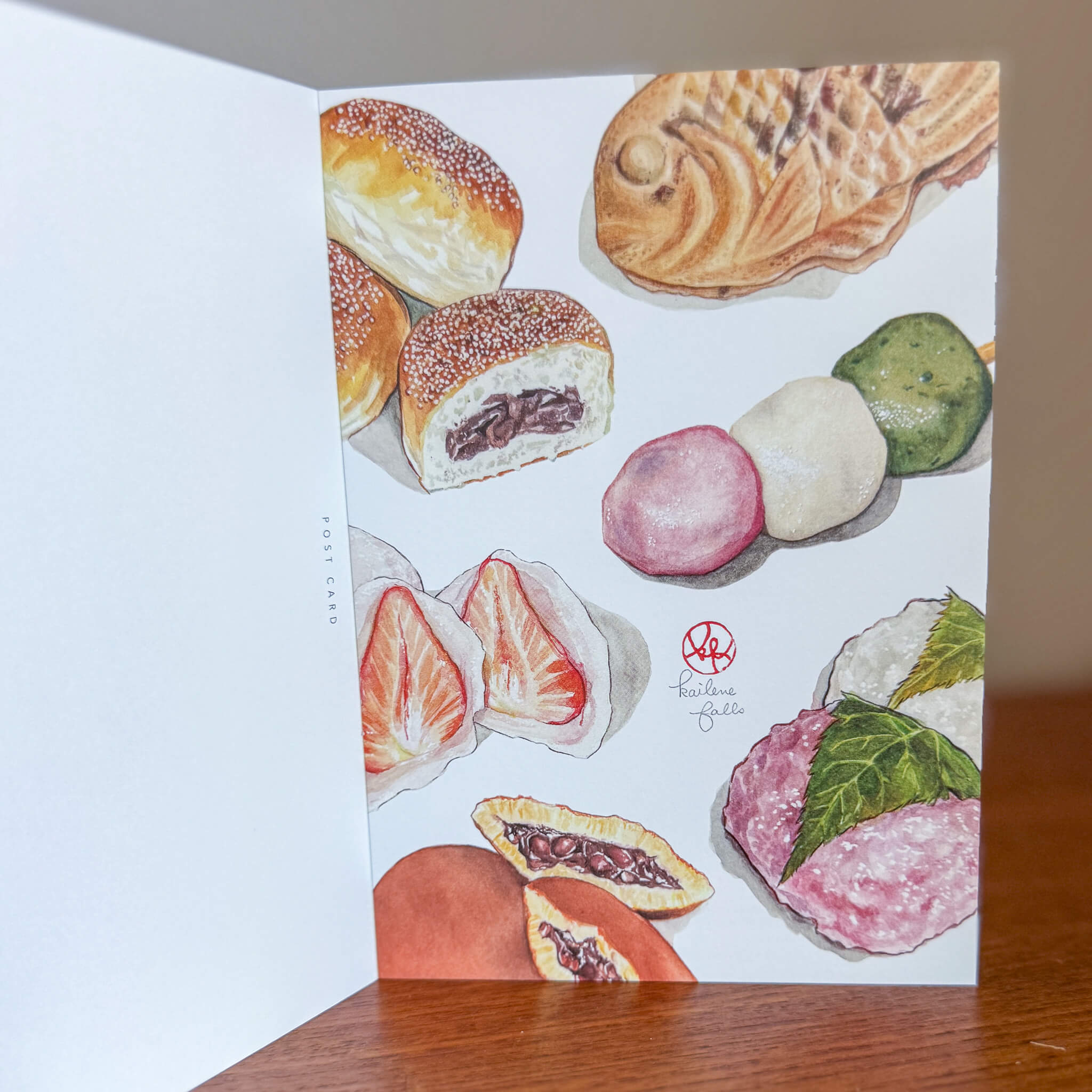 Food illustration Postcard Book "The Wonderful and Delicious in Japan"