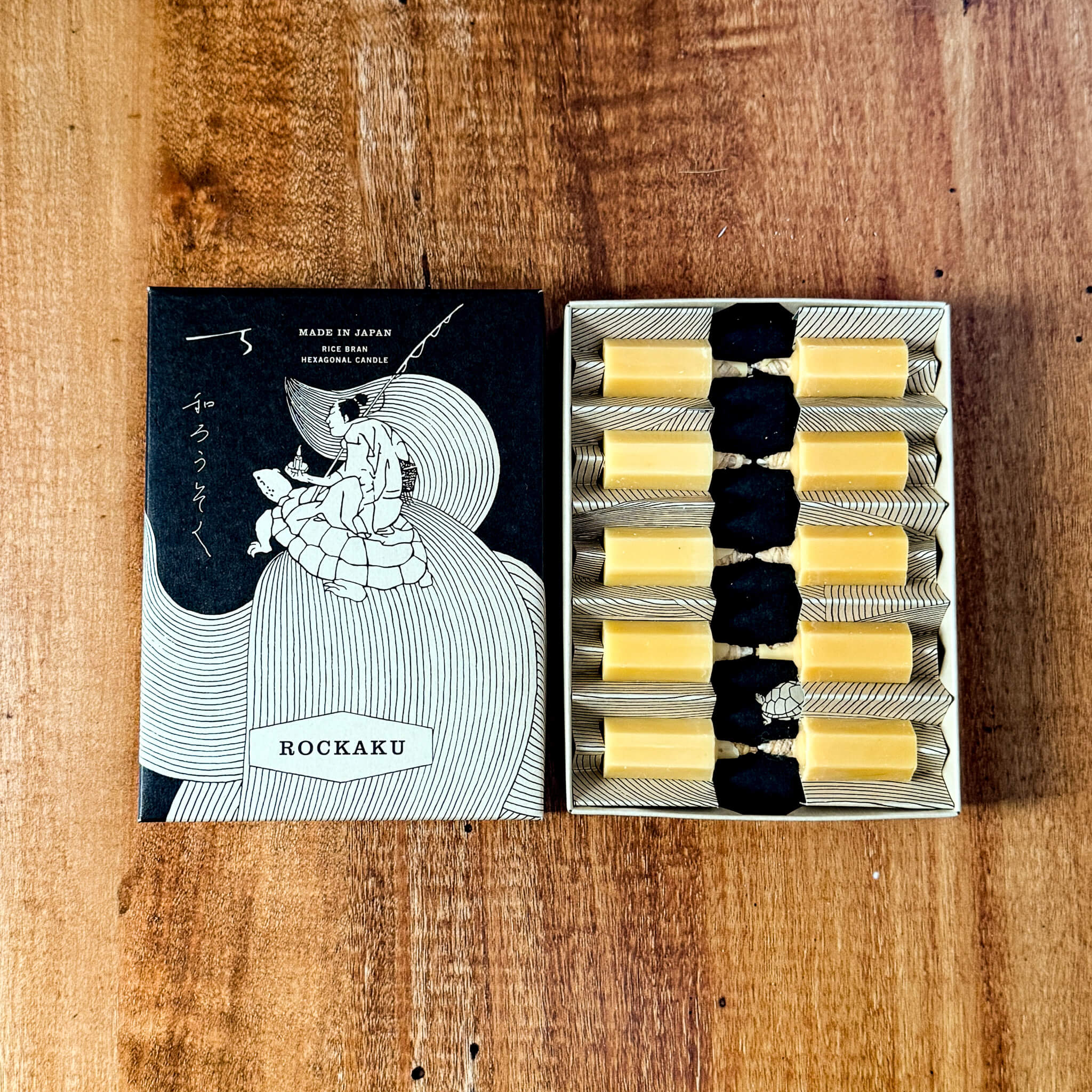 Handmade Tiny Rice Bran Wax Candles ROCKAKU