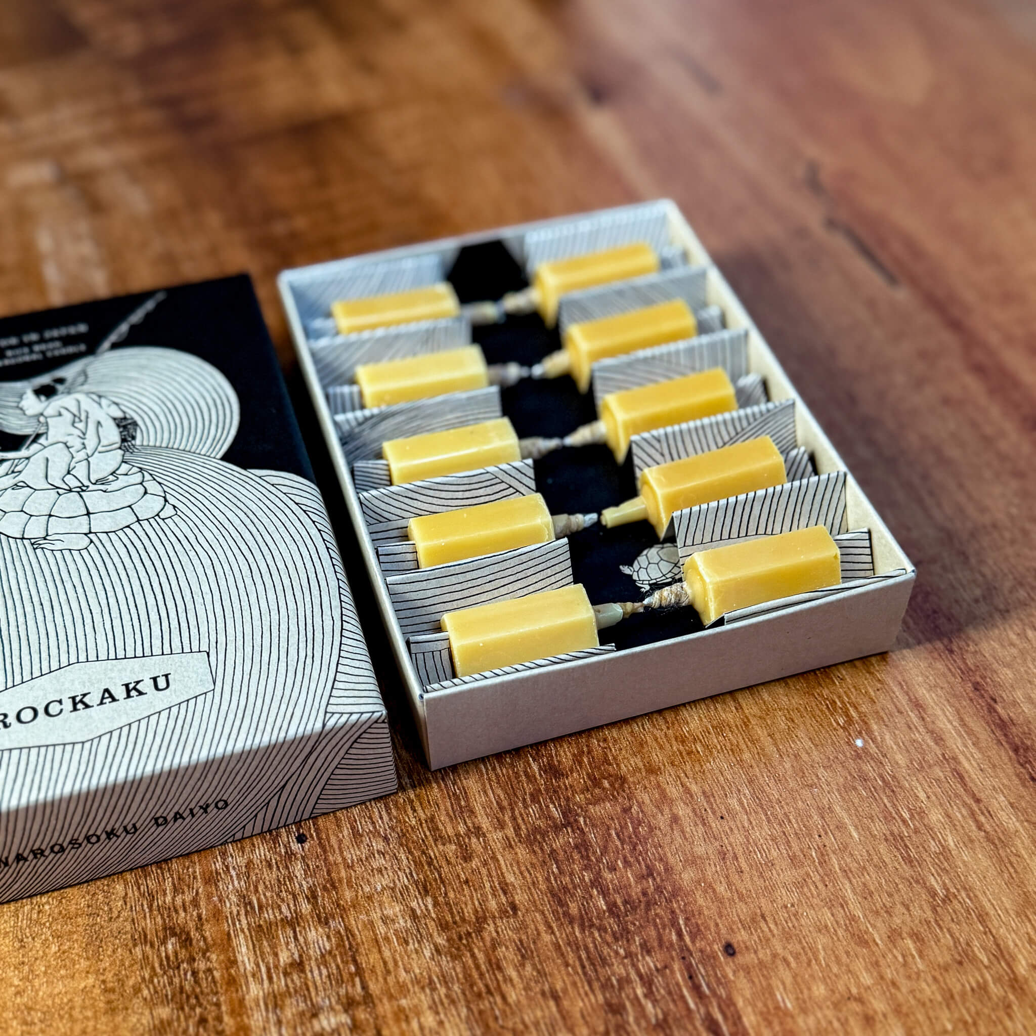 Handmade Tiny Rice Bran Wax Candles ROCKAKU