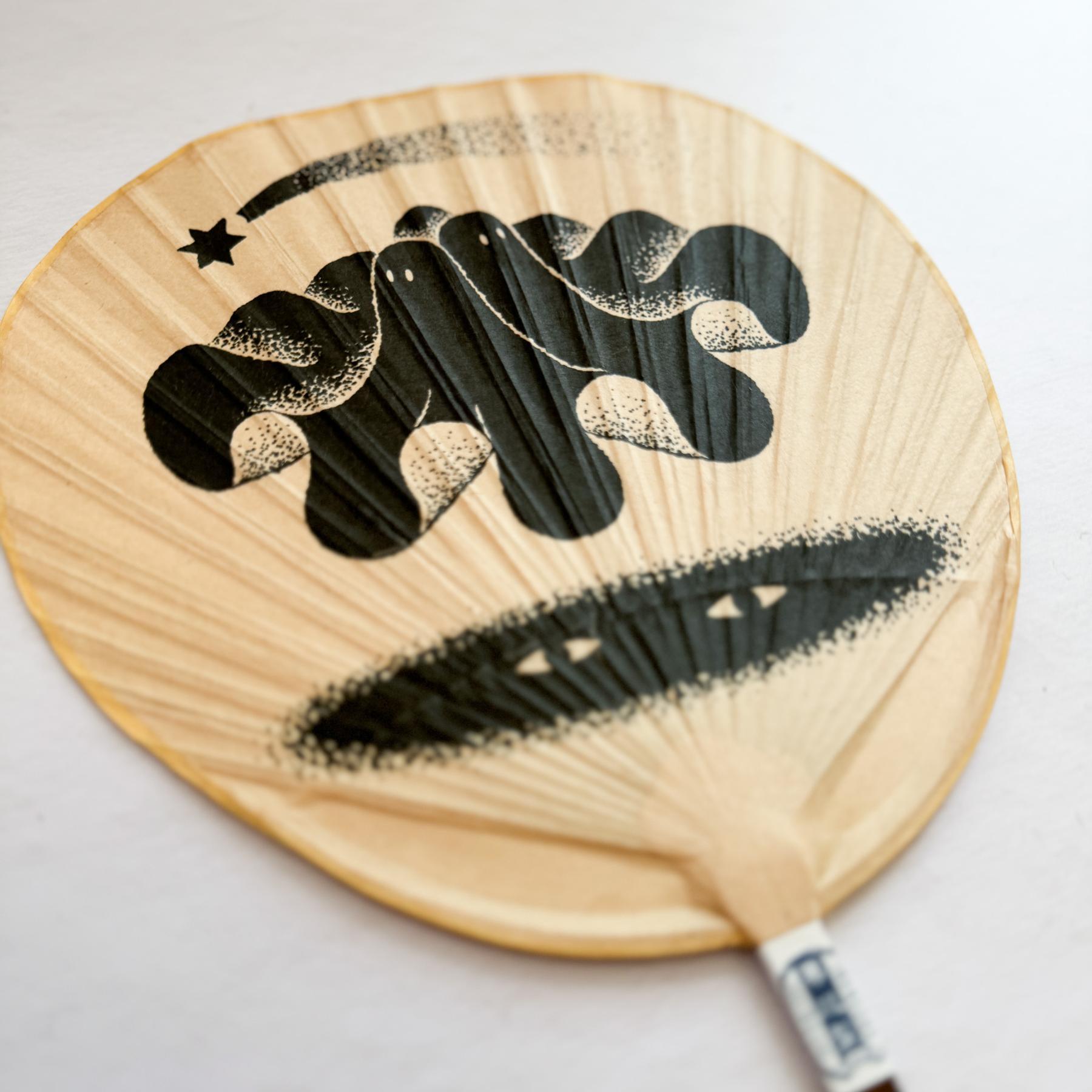 Japanese Shibu Uchiwa Fan "Ghost" | Kumamoto, Japan - Nagamochi Shop