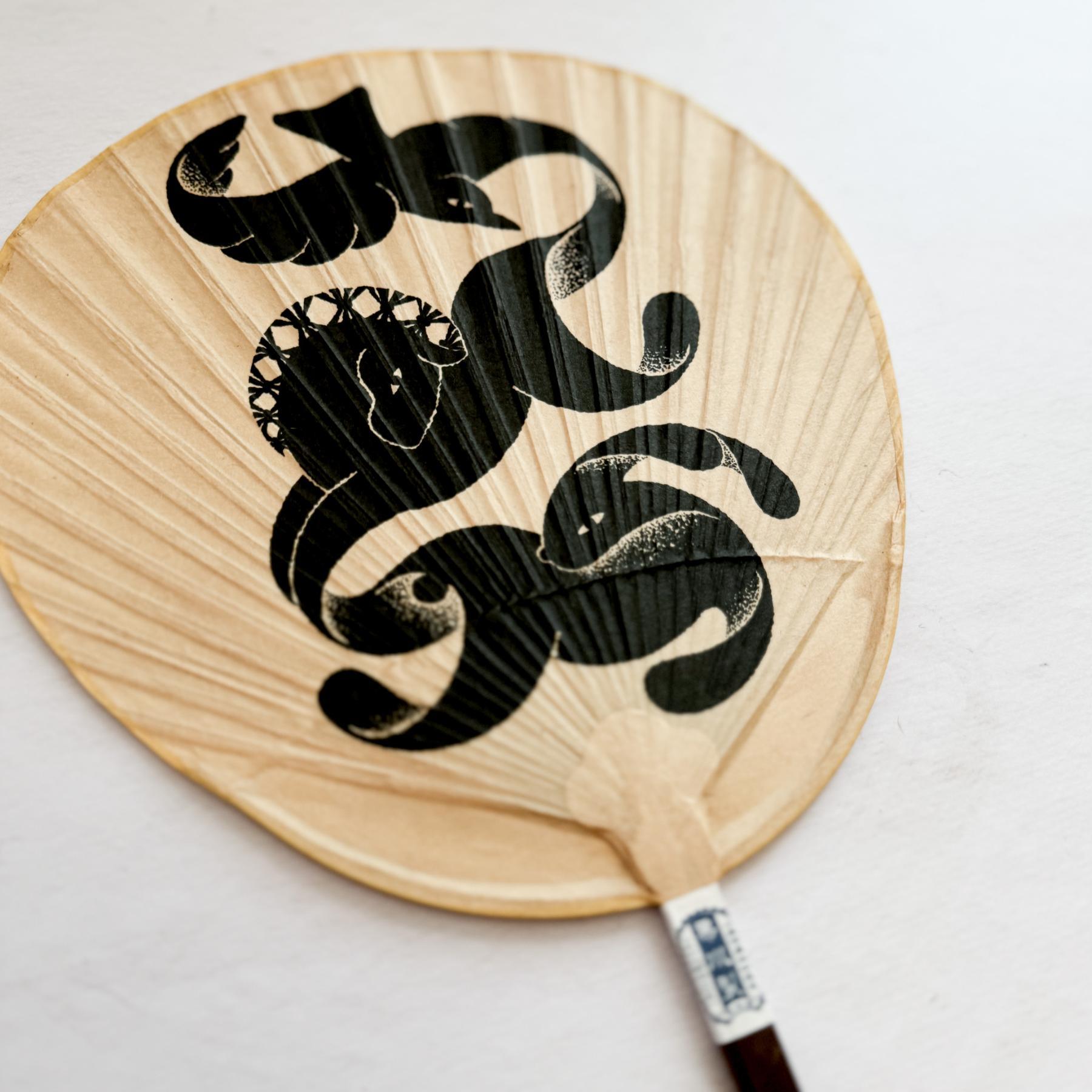 Japanese Shibu Uchiwa Fan "Two Sides of the Same Coin" | Kumamoto, Japan - Nagamochi Shop