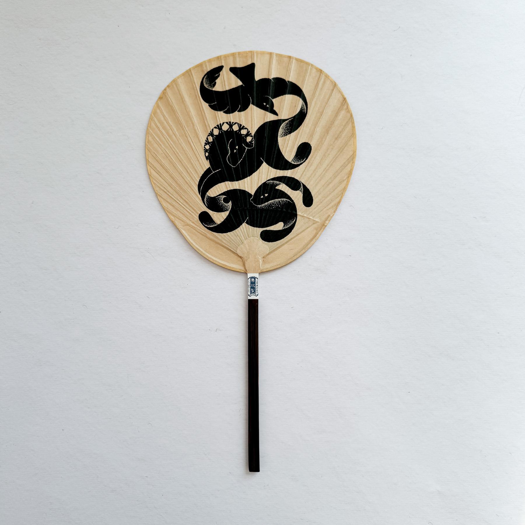 Japanese Shibu Uchiwa Fan "Two Sides of the Same Coin" | Kumamoto, Japan - Nagamochi Shop