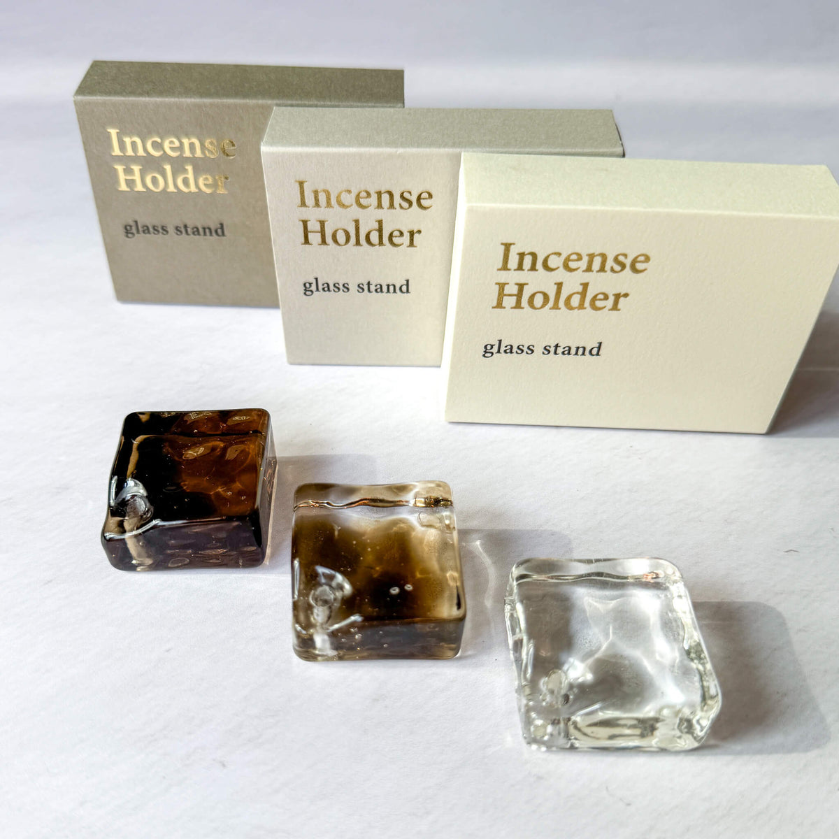 Square Glass Incense Holder