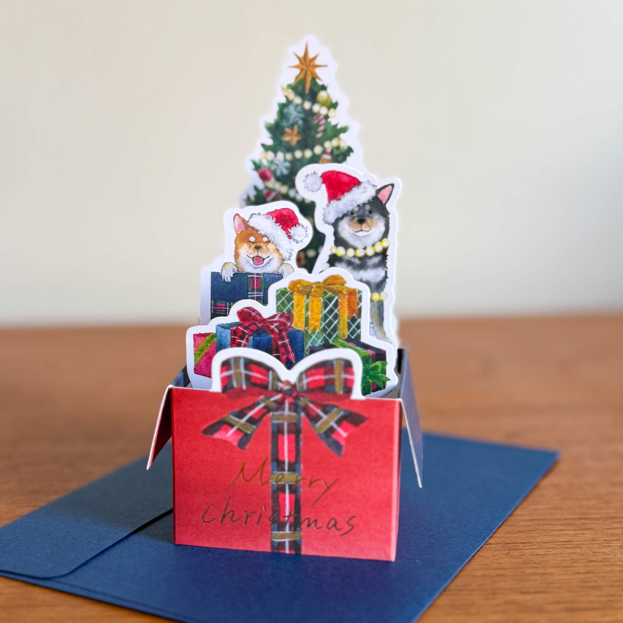 Christmas Shiba Inu Pop-Up Card