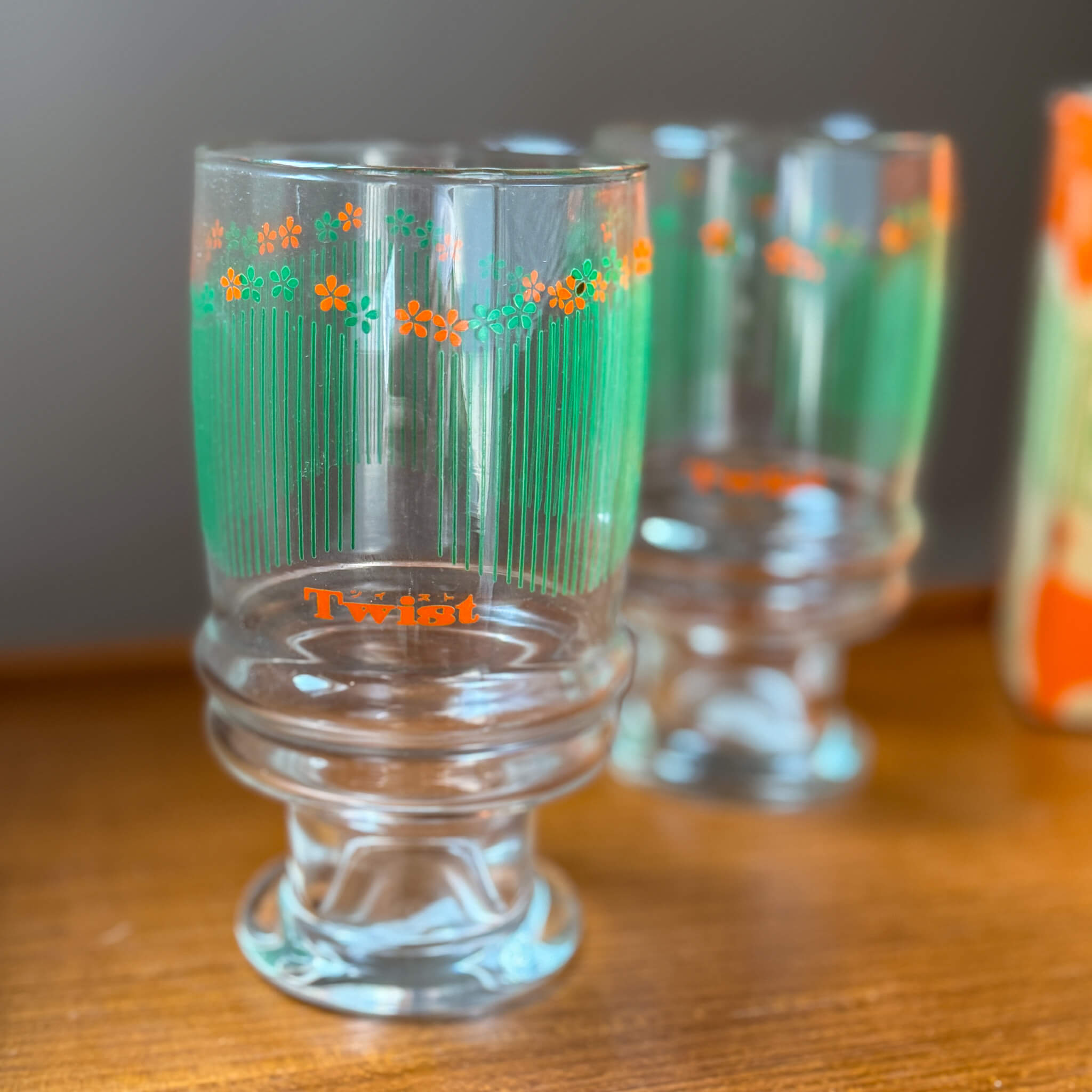 Deadstock Vintage Morinaga “Twist” Goblet Glass