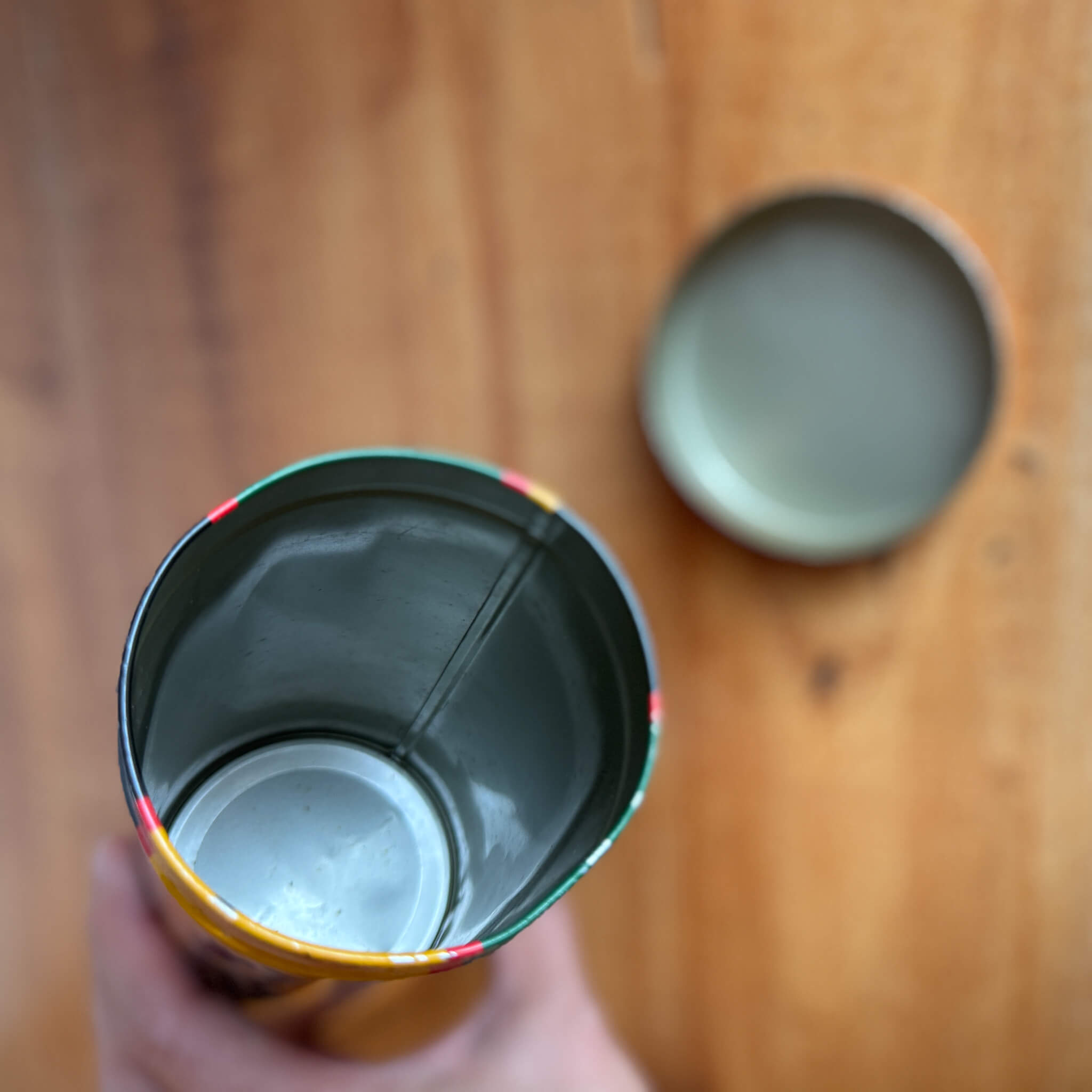 Vintage Storage Tin Can for Ochazuke Nori