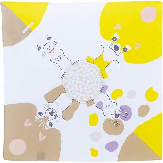 4 Dog Face Furoshiki 48x48cm - Nagamochi Shop