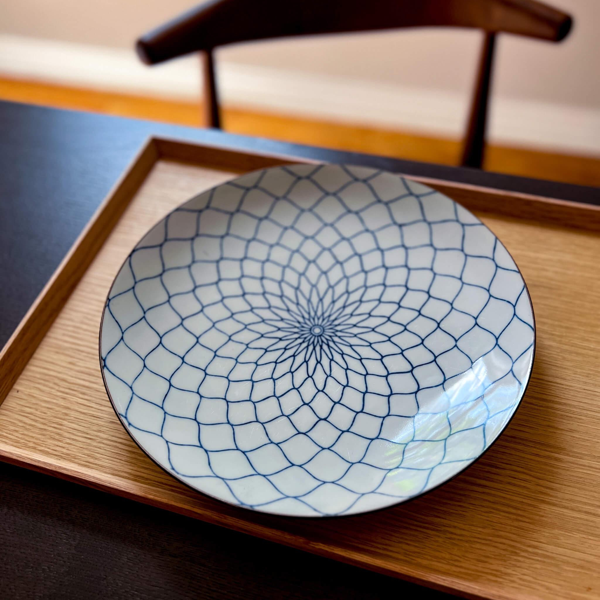 Antique Arita Porcelain Ware Pufferfish Sashimi Plate - Nagamochi Shop
