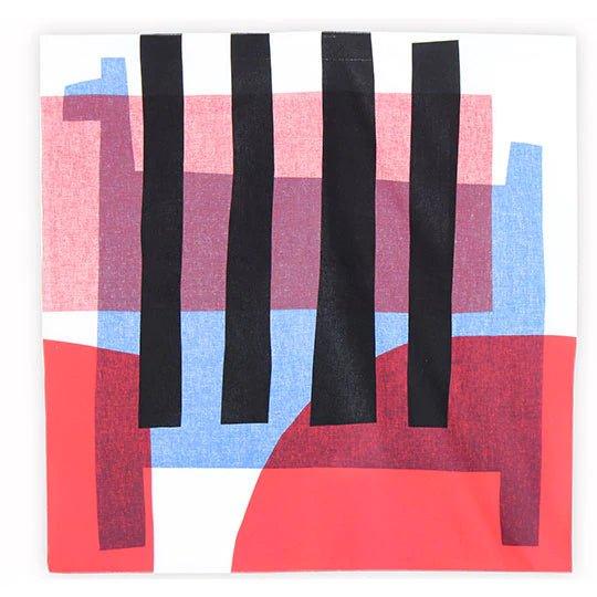 Art Furoshiki 100x100cm (Stripe Horse Blue & Red) - Nagamochi Shop