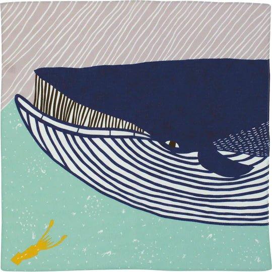 Art Furoshiki 50x50cm (Blue Whale) - Nagamochi Shop