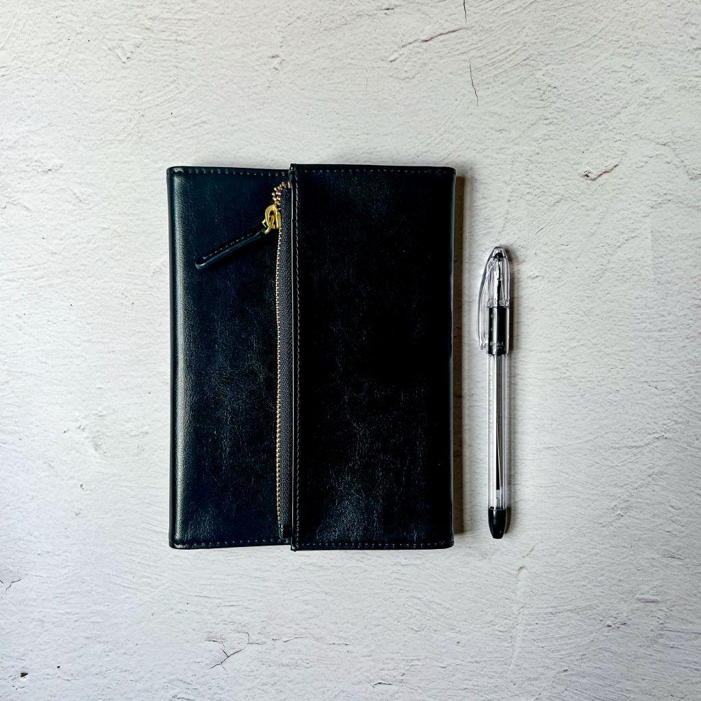 B6 Notebook Cover with Pen Case (Faux leather) - Nagamochi Shop