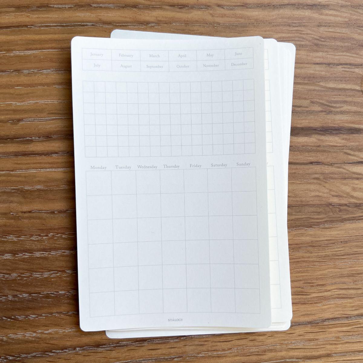 Blank Monthly Calendar Removable Sticker | Stalogy - Nagamochi Shop