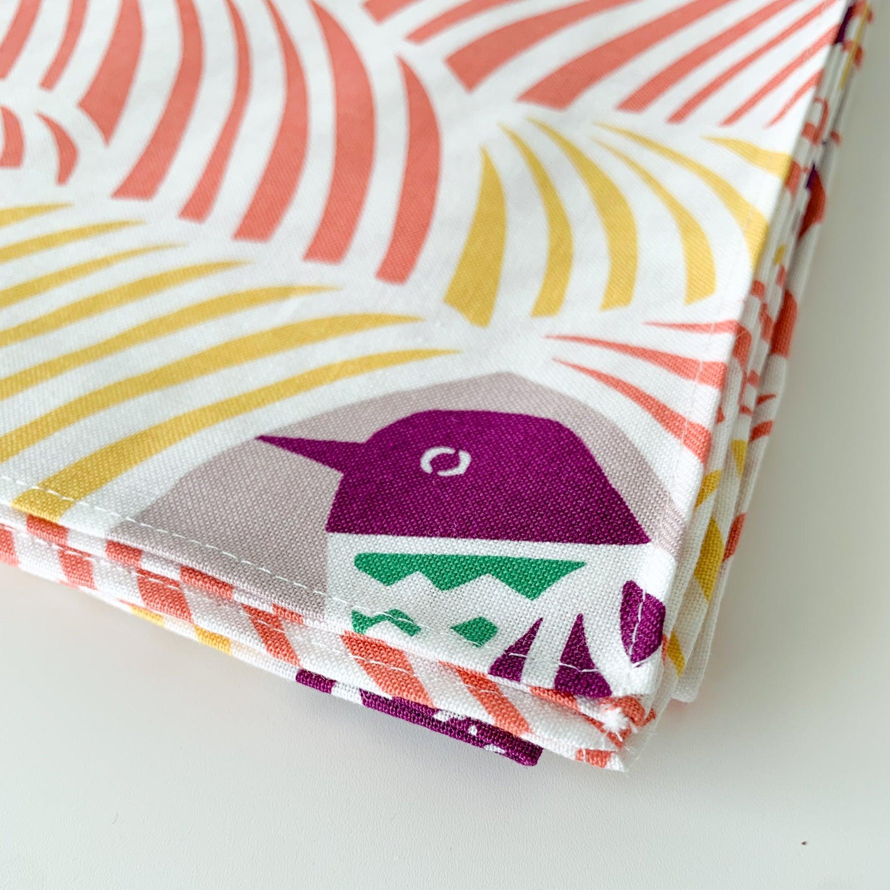 Cats & Birds Furoshiki 70 x 70cm - Nagamochi Shop