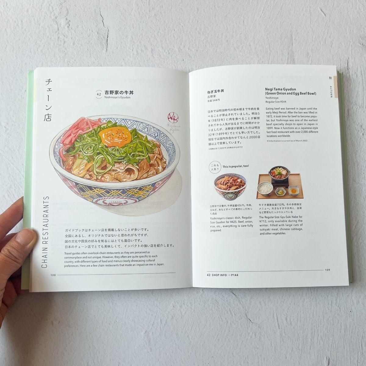 Food illustration Japan Guidebook "The Wonderful and Delicious in Japan" - Nagamochi Shop