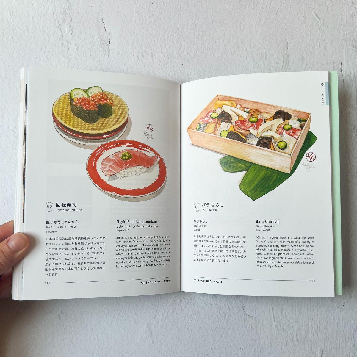 Food illustration Japan Guidebook "The Wonderful and Delicious in Japan" - Nagamochi Shop