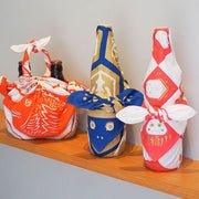 Fuku Furoshiki Neko & Daruma Red 70x70cm - Nagamochi Shop