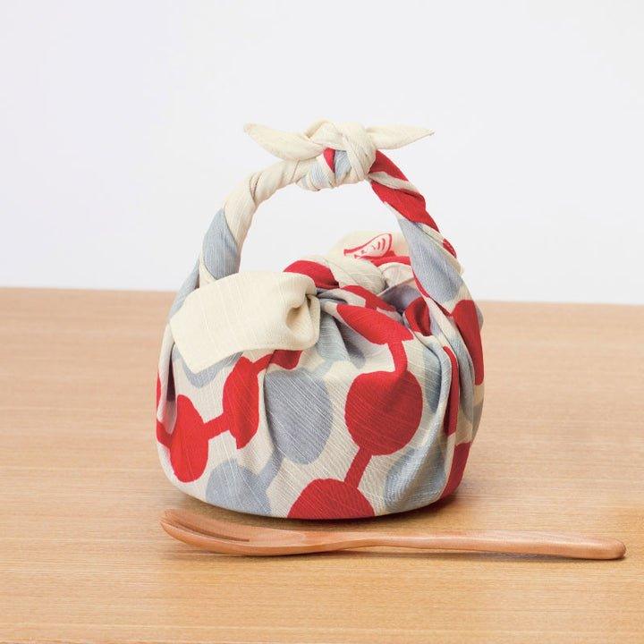 Gion Motif Furoshiki (Tsunagi-Dango Red) 48cm x 48cm - Nagamochi Shop