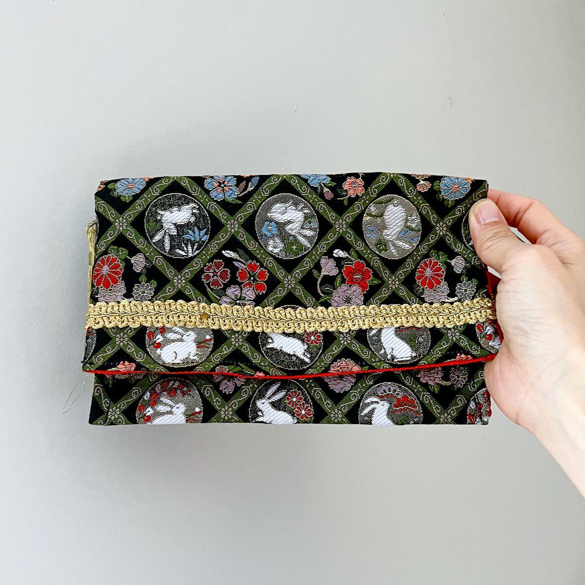 Handmade Kimono Clutch Pouch bag - Nagamochi Shop