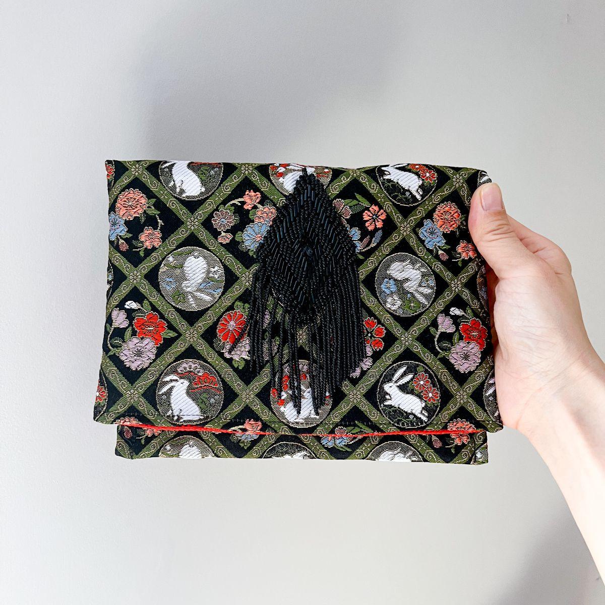 Handmade Kimono Clutch Pouch bag - Nagamochi Shop
