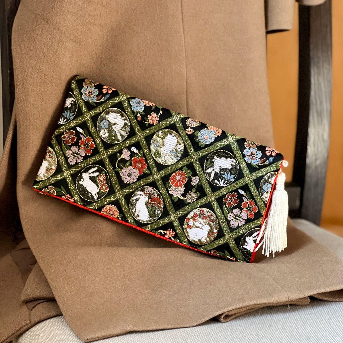 Handmade Kimono Clutch Pouch bag - Nagamochi Shop