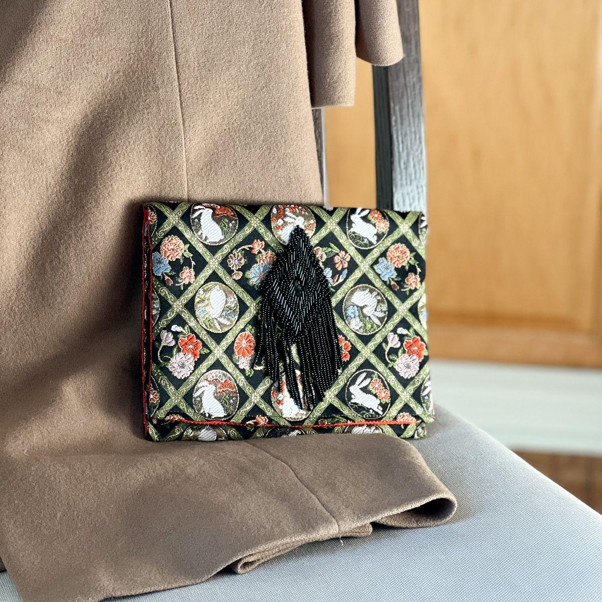 Handmade Kimono Clutch Pouch bag - Nagamochi Shop