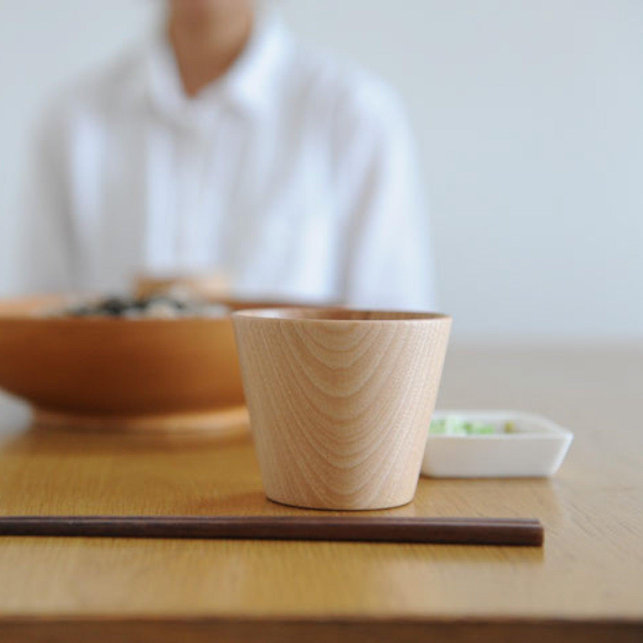 Handmade Wood Soba Choko Cup (Ishikawa Japan) - Nagamochi Shop