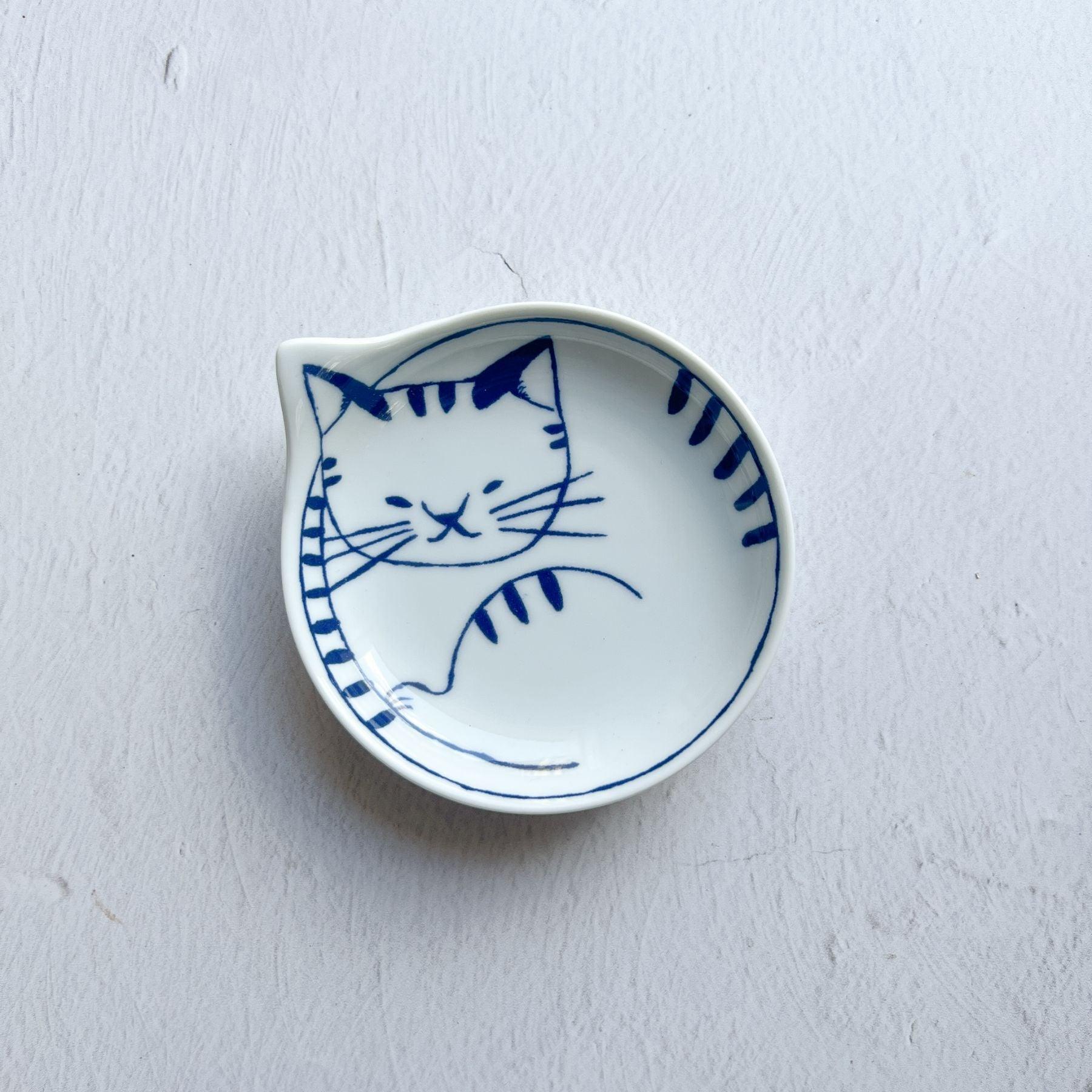 Hasami Porcelain Kitty Mamezara (Small Dish Plate) - Nagamochi Shop