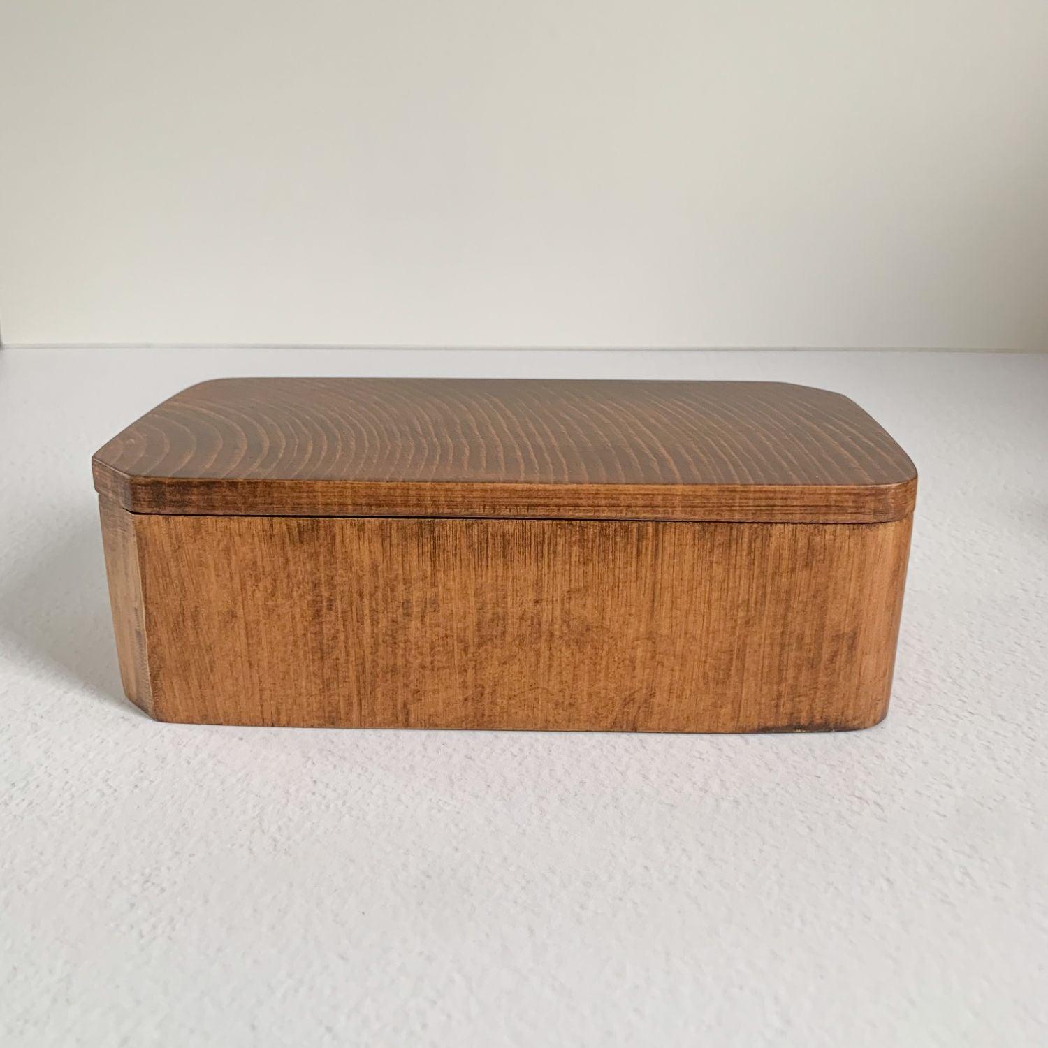 Hollowed Out Hinoki Wood Bento Box - Nagamochi Shop