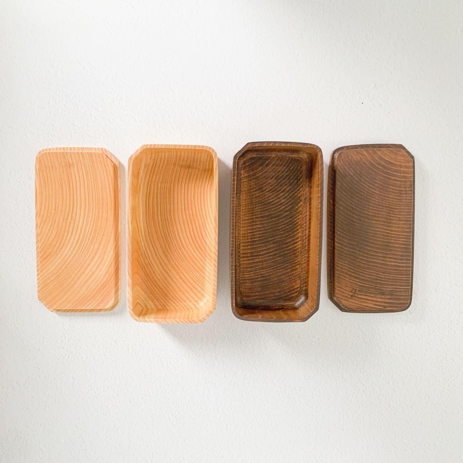 Hollowed Out Hinoki Wood Bento Box - Nagamochi Shop