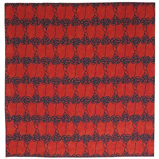 Isa Monyo Water-Repellent | Heart Vine Vermilion 70x70cm - Nagamochi Shop