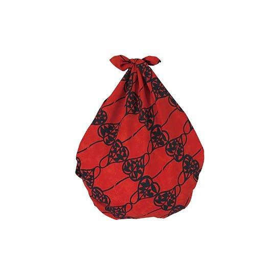 Isa Monyo Water-Repellent | Heart Vine Vermilion 70x70cm - Nagamochi Shop