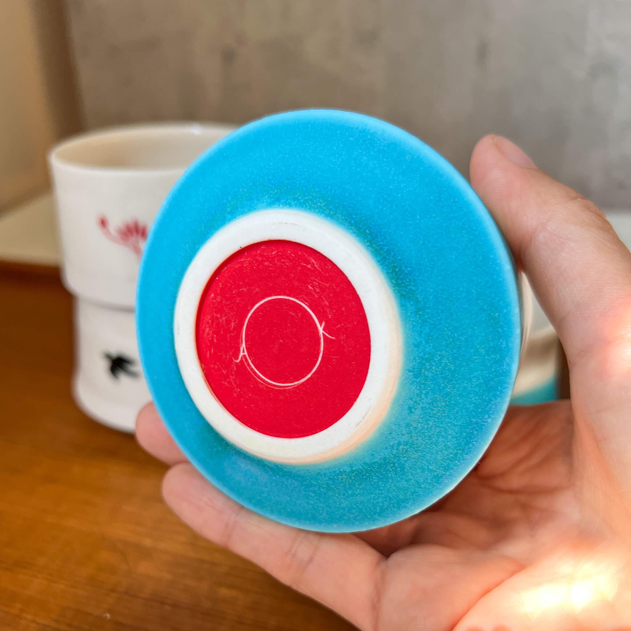 Local Handmade Stackable Tea Cup : Turquoise - Nagamochi Shop