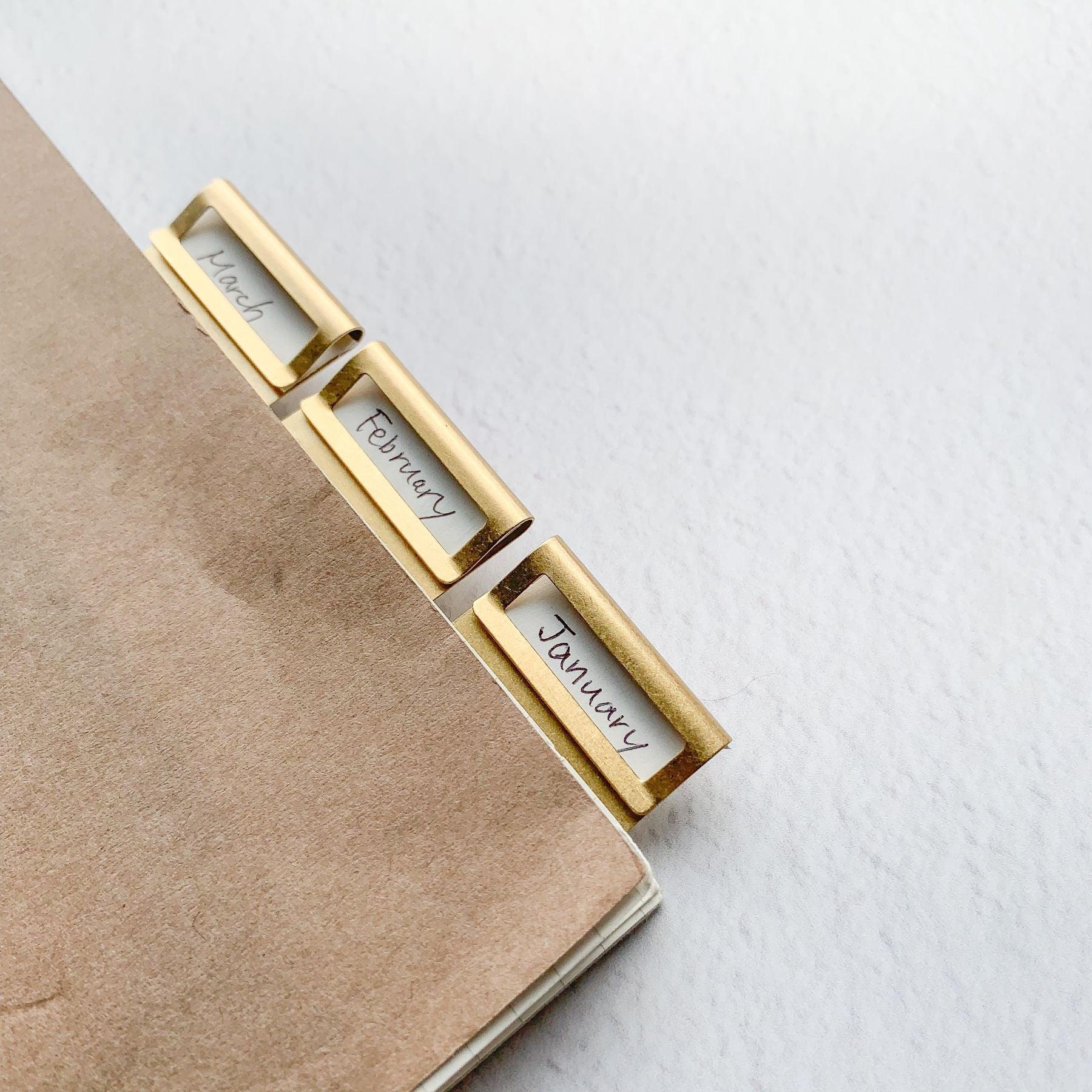 Solid Brass Index Paper Clip - Nagamochi Shop