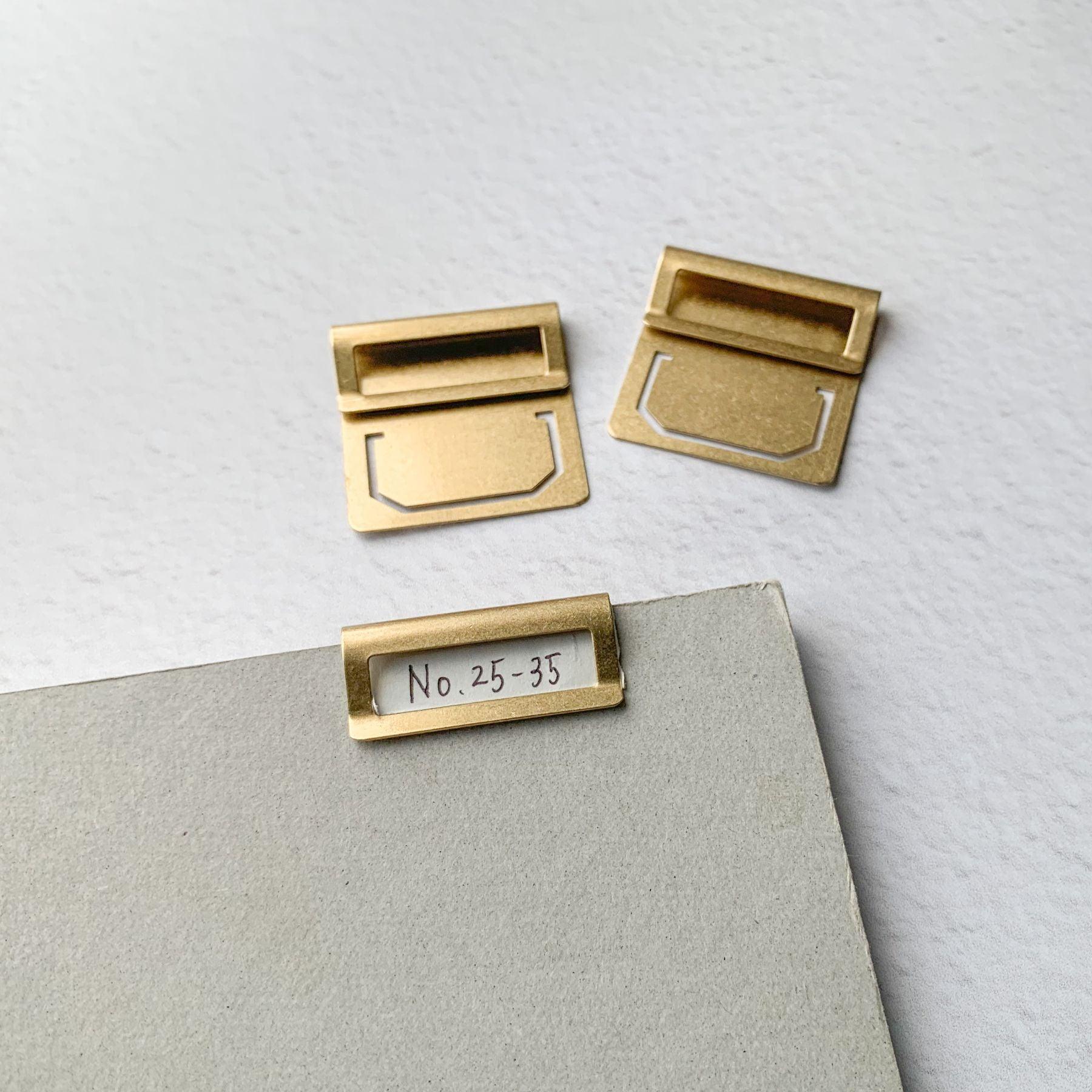 Solid Brass Index Paper Clip - Nagamochi Shop