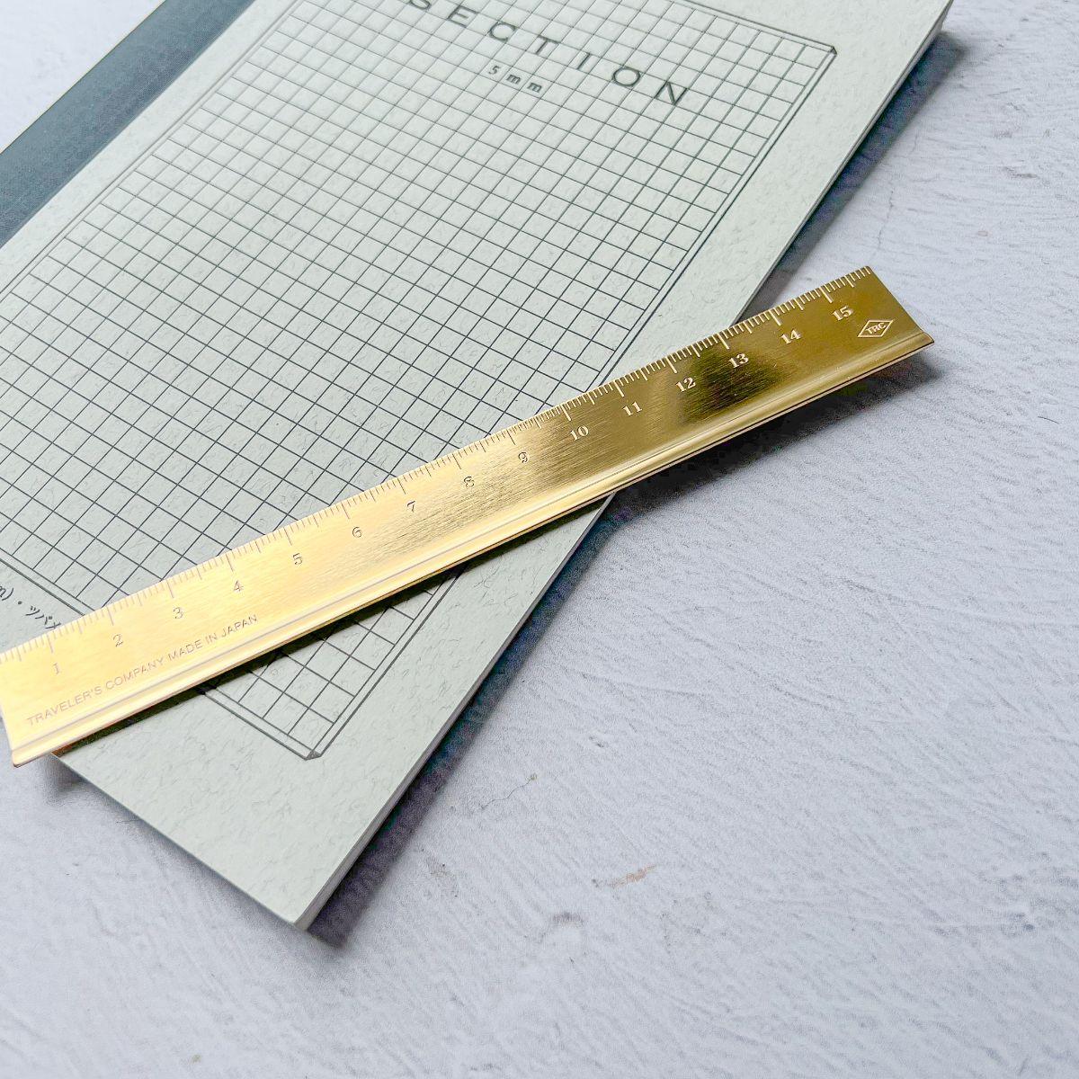 Solid Brass Ruler - Nagamochi Shop